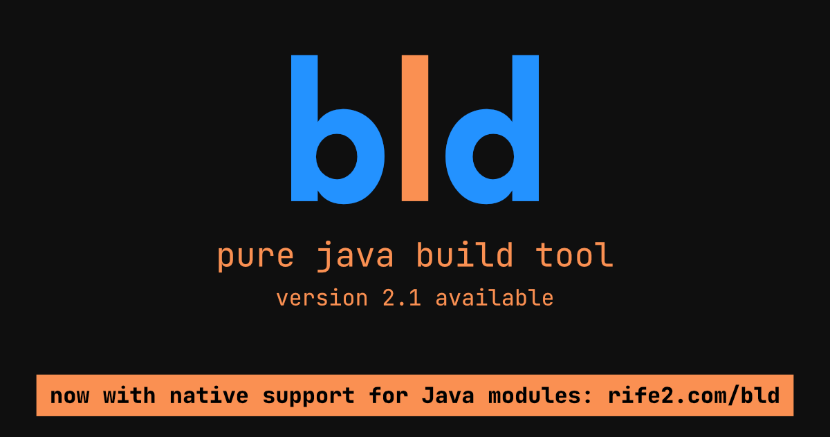 bld - pure Java build tool